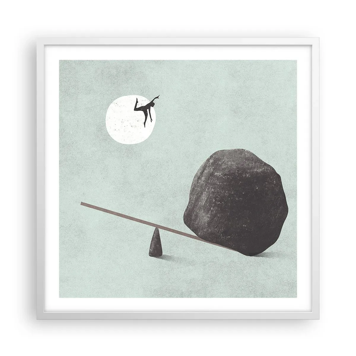 Affiche dans un cadre blanc - Poster - Réalisation de ses rêves - 60x60 cm