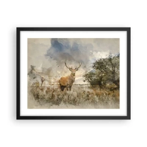 Affiche dans un cadre noir - Poster - Dignité - force - majesté - 50x40 cm