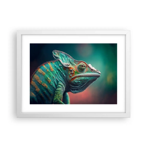 Affiche dans un cadre blanc - Poster - Vous me voyez? Pas bien… - 40x30 cm