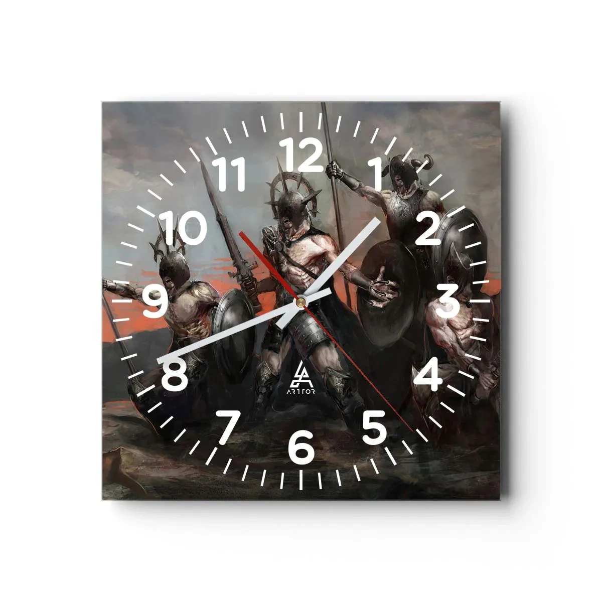 Horloge murale - Pendule murale - Avec ou sur un bouclier - 40x40 cm