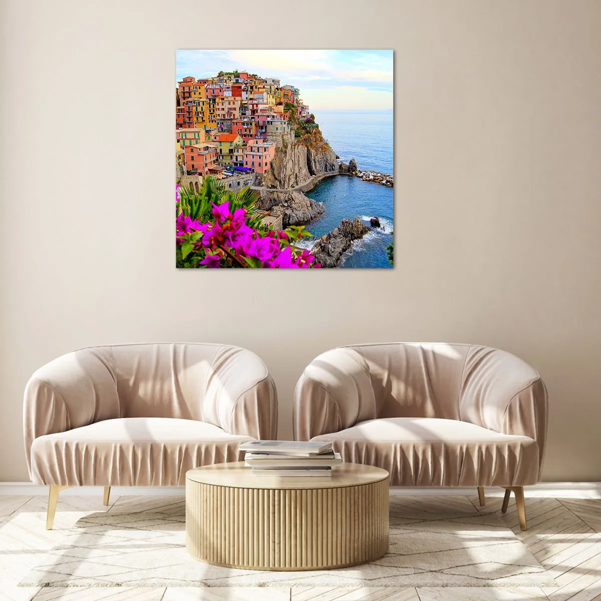 Impression sur verre - Image sur verre - La ville qui rit - 50x50 cm