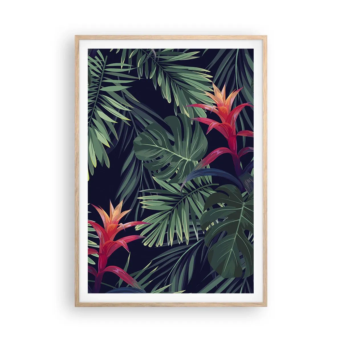 Affiche dans un chêne clair - Poster - immergé dans la nature - 70x100 cm