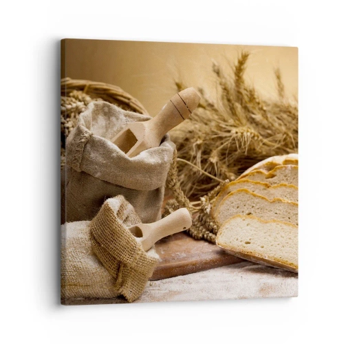 Impression sur toile - Image sur toile - Comment il coupe avec un couteau - 30x30 cm