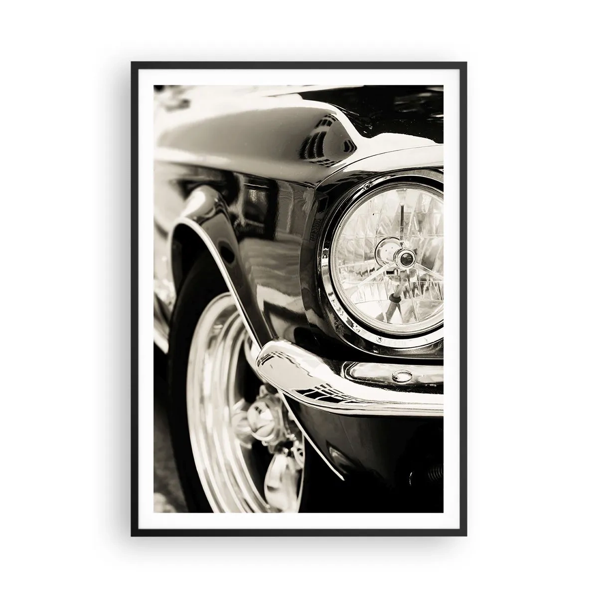 Affiche dans un cadre noir - Poster - Brillance permanente - 70x100 cm