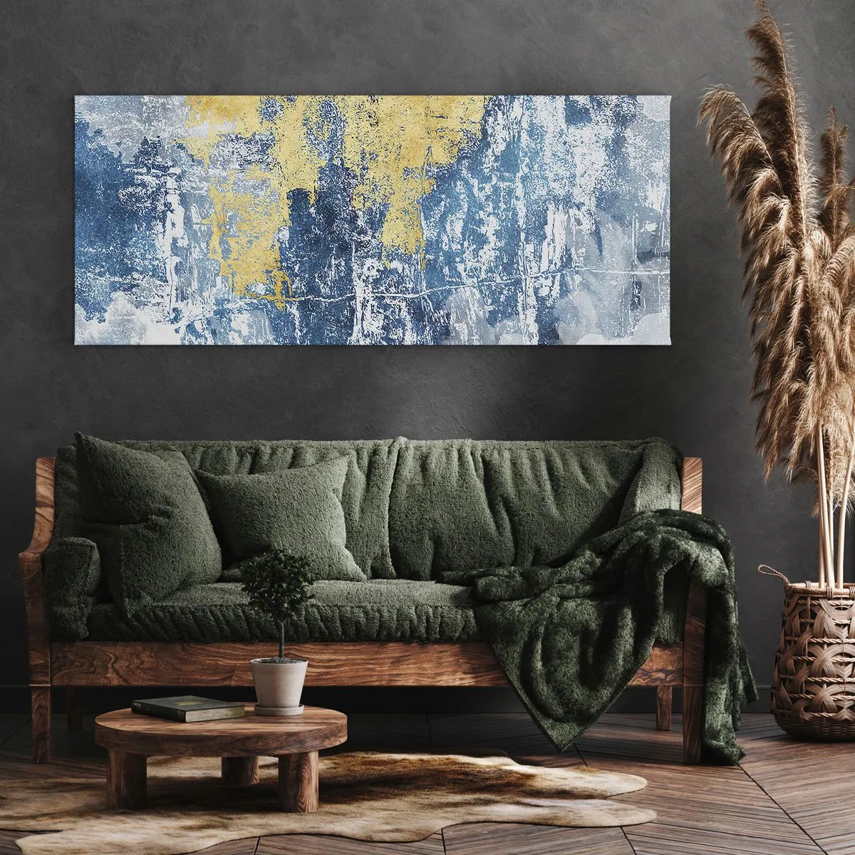 Impression sur toile - Image sur toile - Abstraction du temps - 100x40 cm