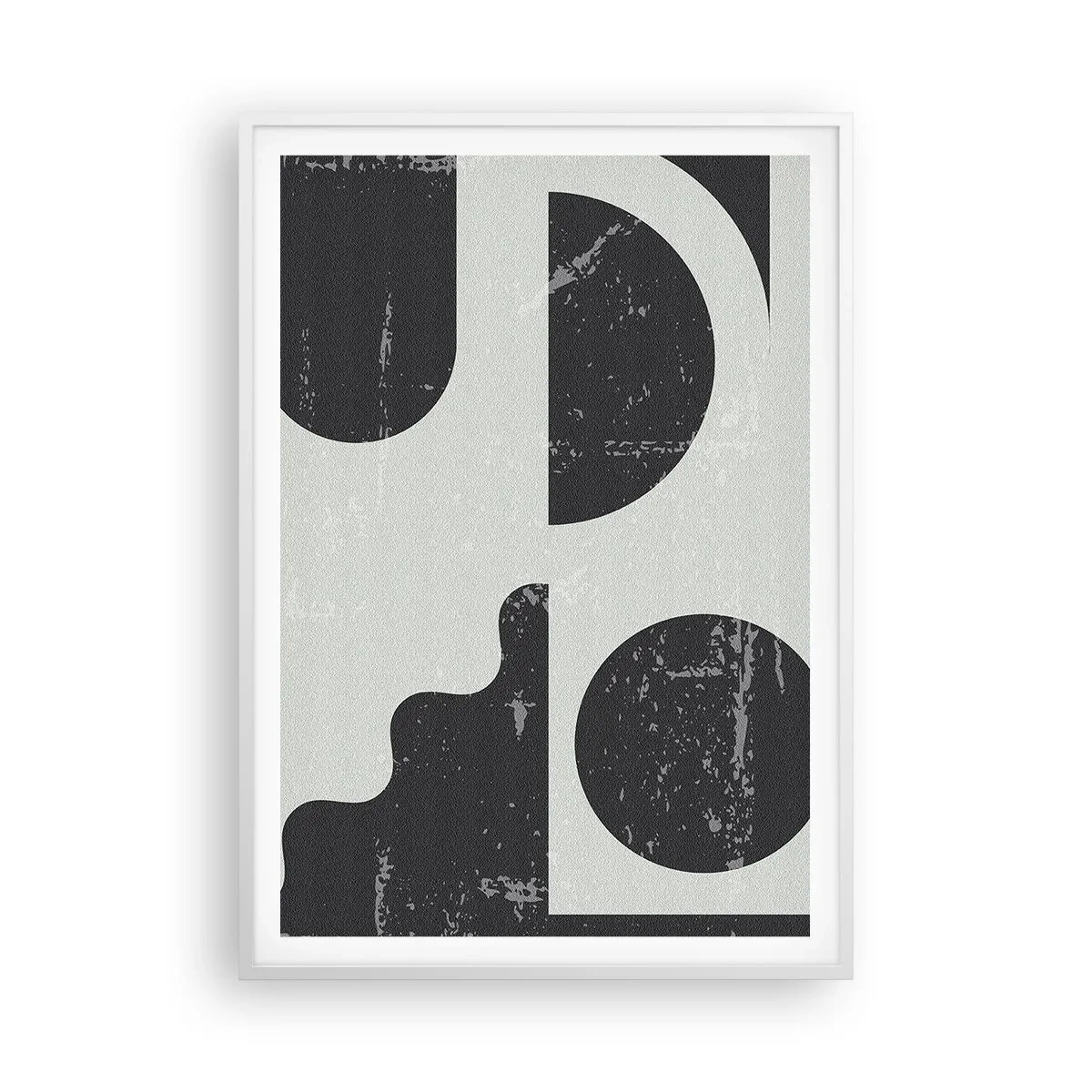 Affiche dans un cadre blanc - Poster - Composition dessus et dessous - 70x100 cm