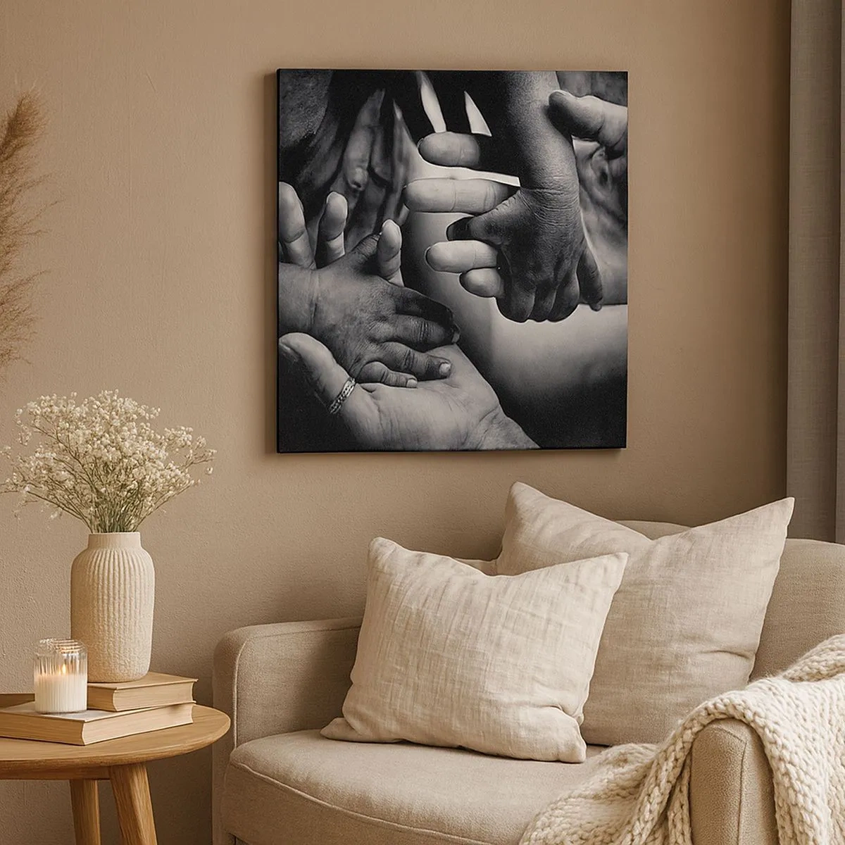 Impression sur toile - Image sur toile - Être humain - 30x30 cm