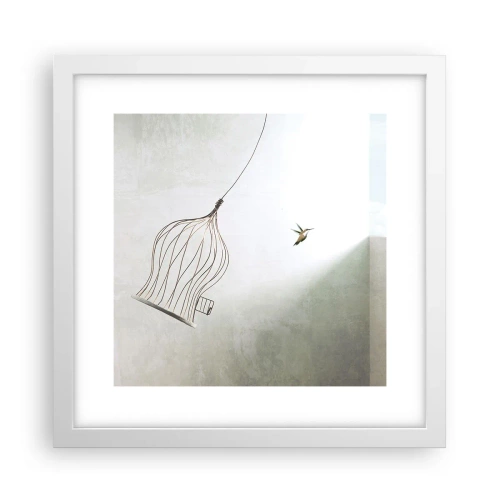 Affiche dans un cadre blanc - Poster - Dans son élément - 30x30 cm