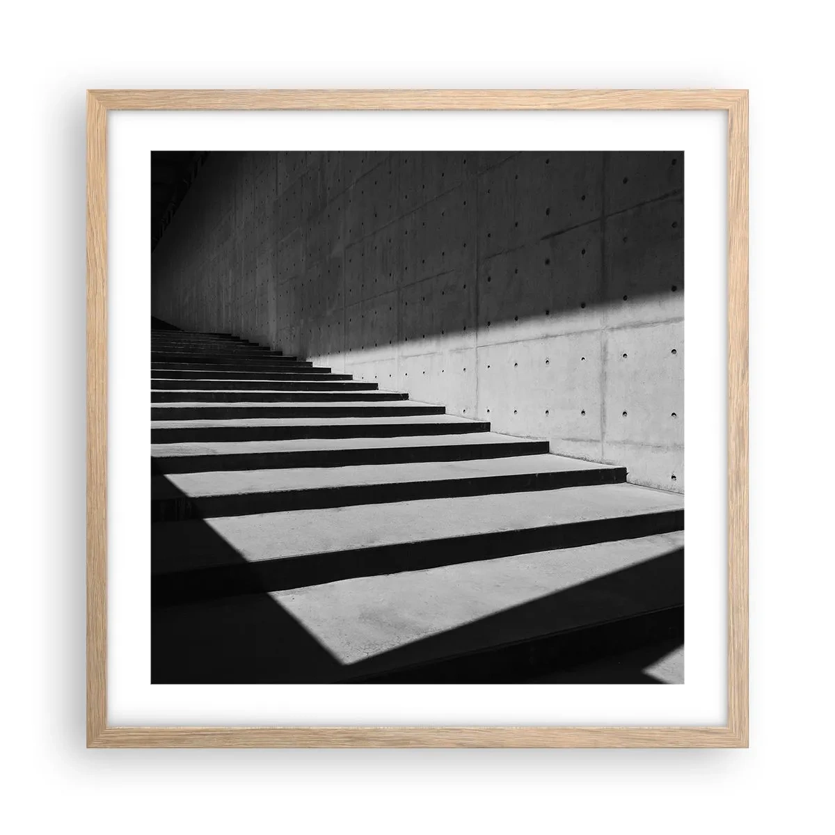 Affiche dans un chêne clair - Poster - La beauté brute du modernisme - 50x50 cm