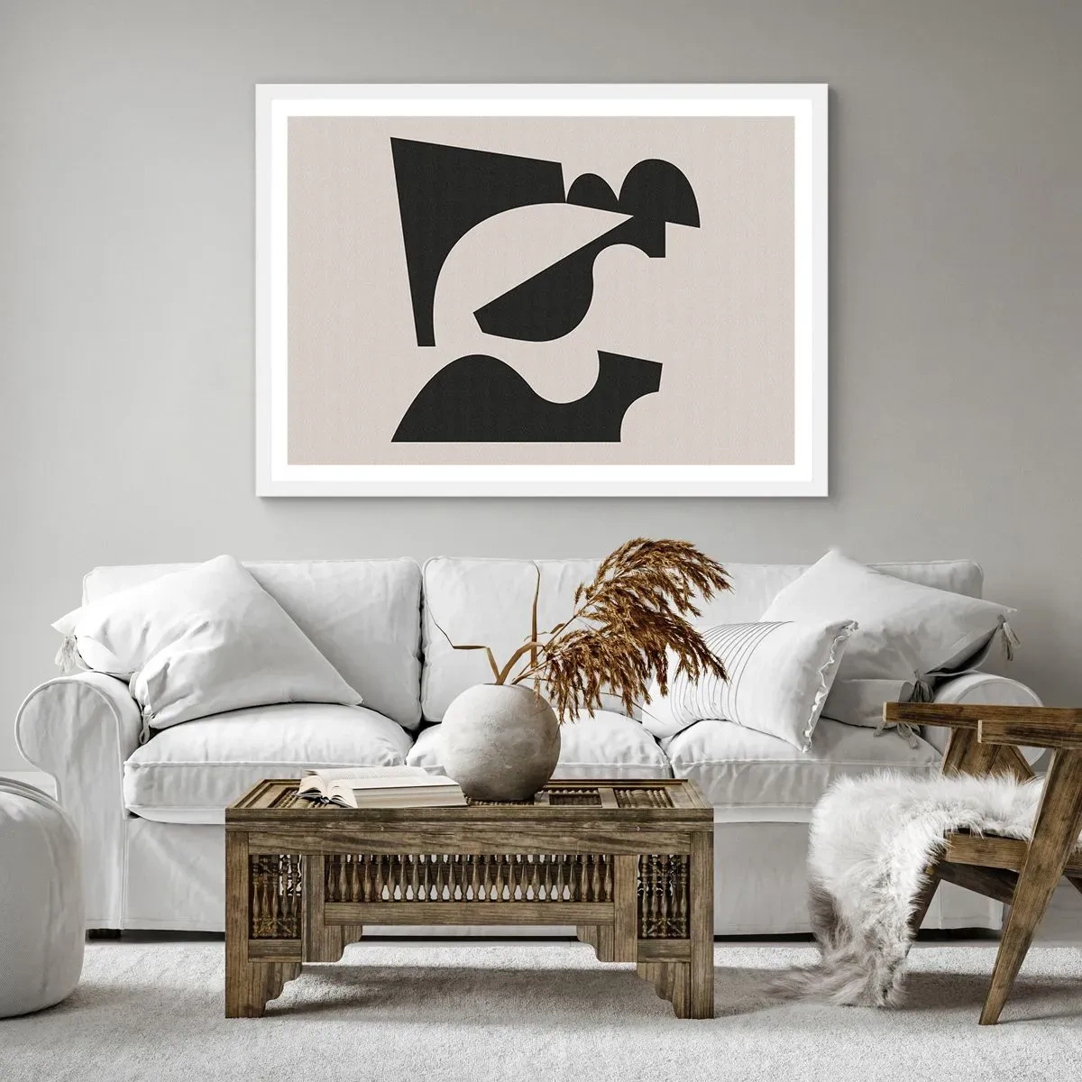 Affiche dans un cadre blanc - Poster - À monter soi-même - 50x40 cm