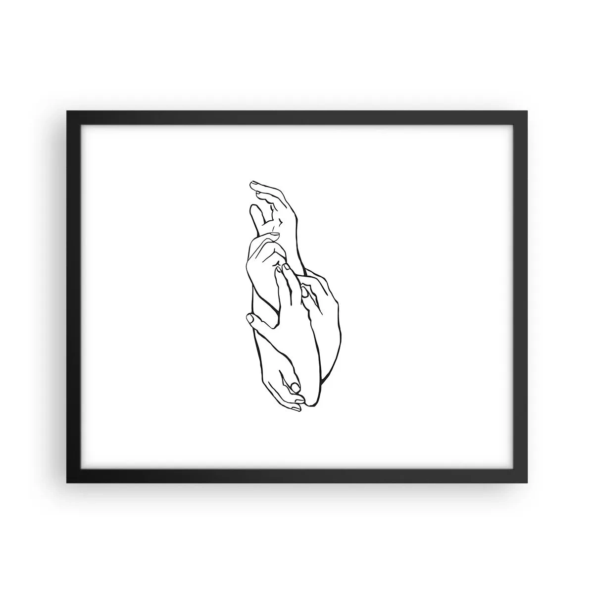 Affiche dans un cadre noir - Poster - Bon contact - 50x40 cm