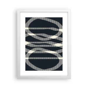 Affiche dans un cadre blanc - Poster - Une tentative de briser l'obscurité - 30x40 cm