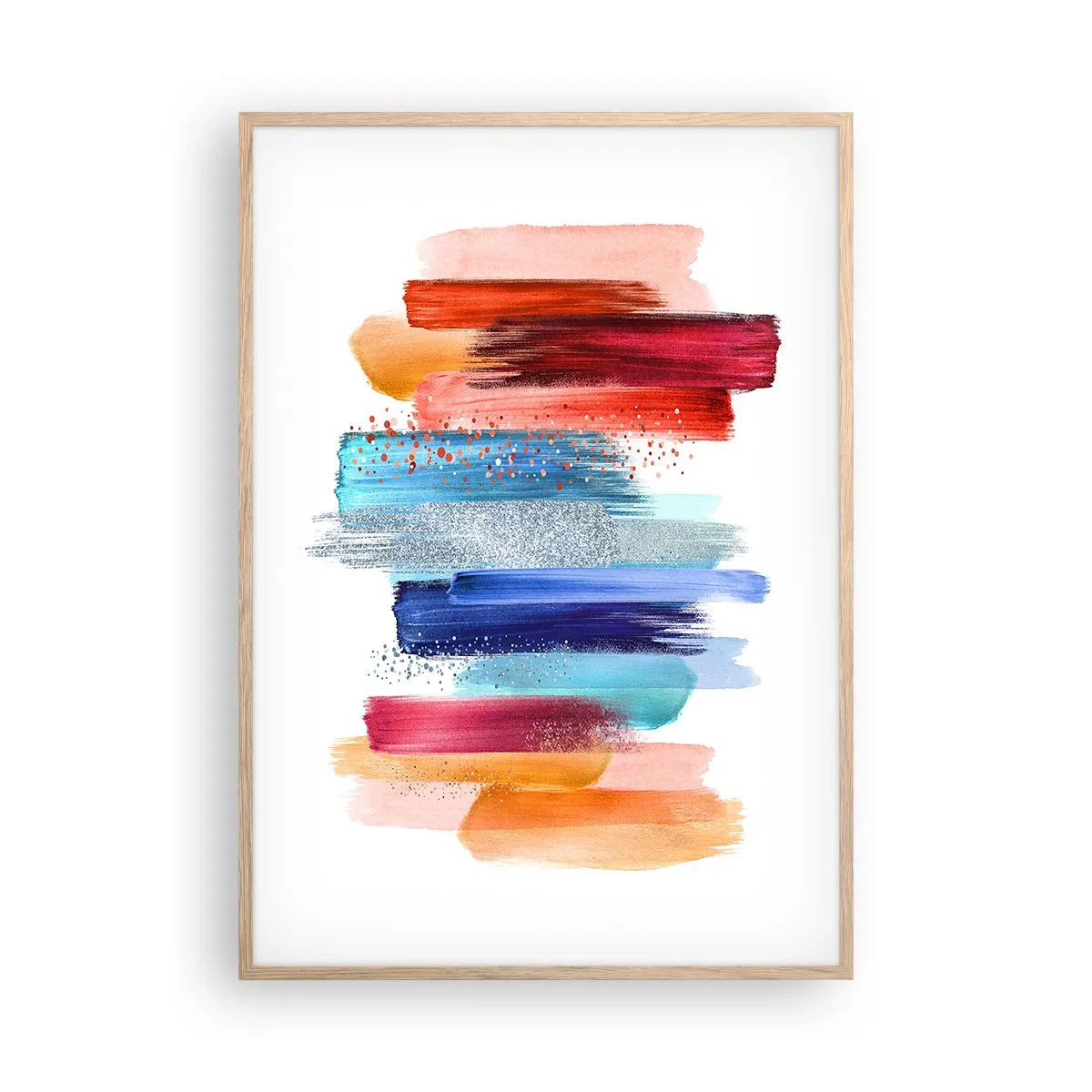 Affiche dans un chêne clair - Poster - En haut et en bas - 70x100 cm