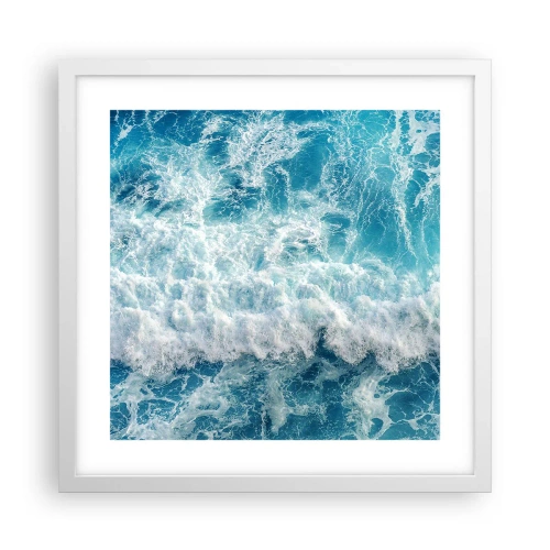 Affiche dans un cadre blanc - Poster - Joyeusement et en sautant - 40x40 cm