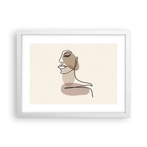 Affiche dans un cadre blanc - Poster - S'écouter - 40x30 cm