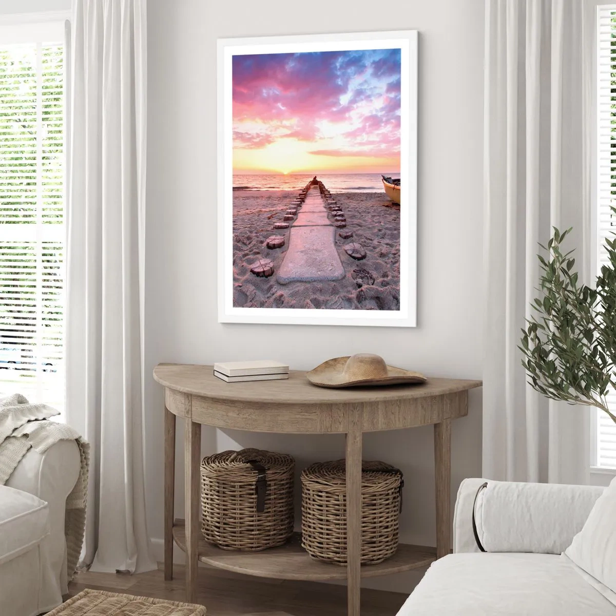 Affiche dans un cadre blanc - Poster - Moment d'expérience profonde - 30x40 cm