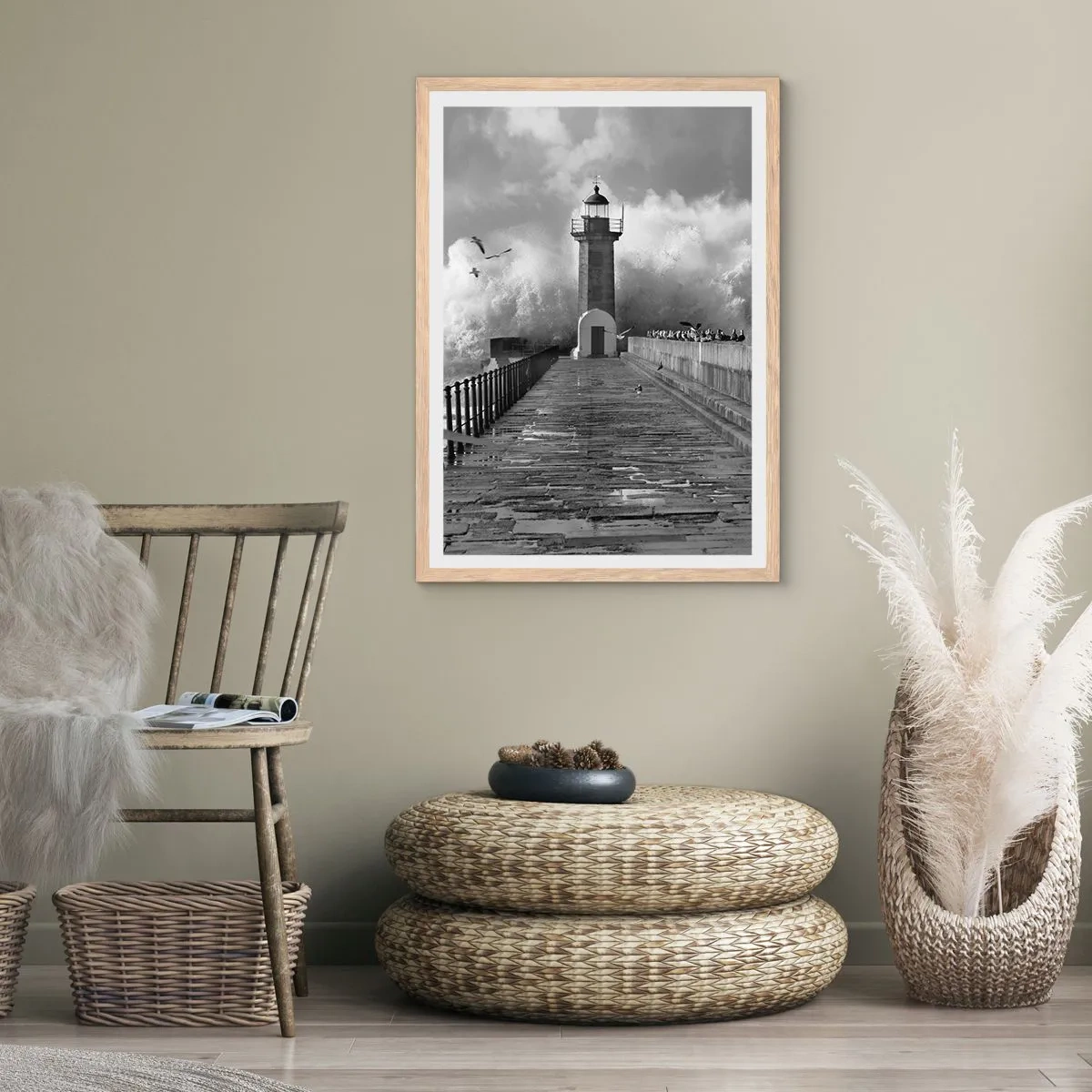 Affiche dans un chêne clair - Poster - Sans peur - 70x100 cm