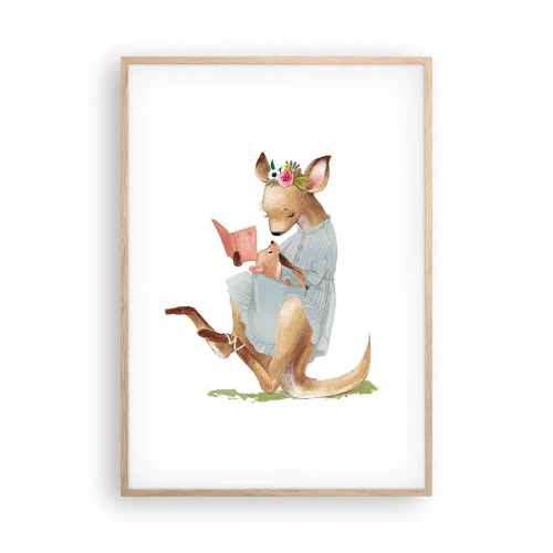 Affiche dans un chêne clair - Poster - Lis-moi maman - 70x100 cm