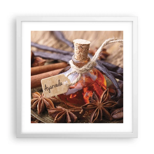 Affiche dans un cadre blanc - Poster - Vers l'unité du corps et de l'esprit - 40x40 cm