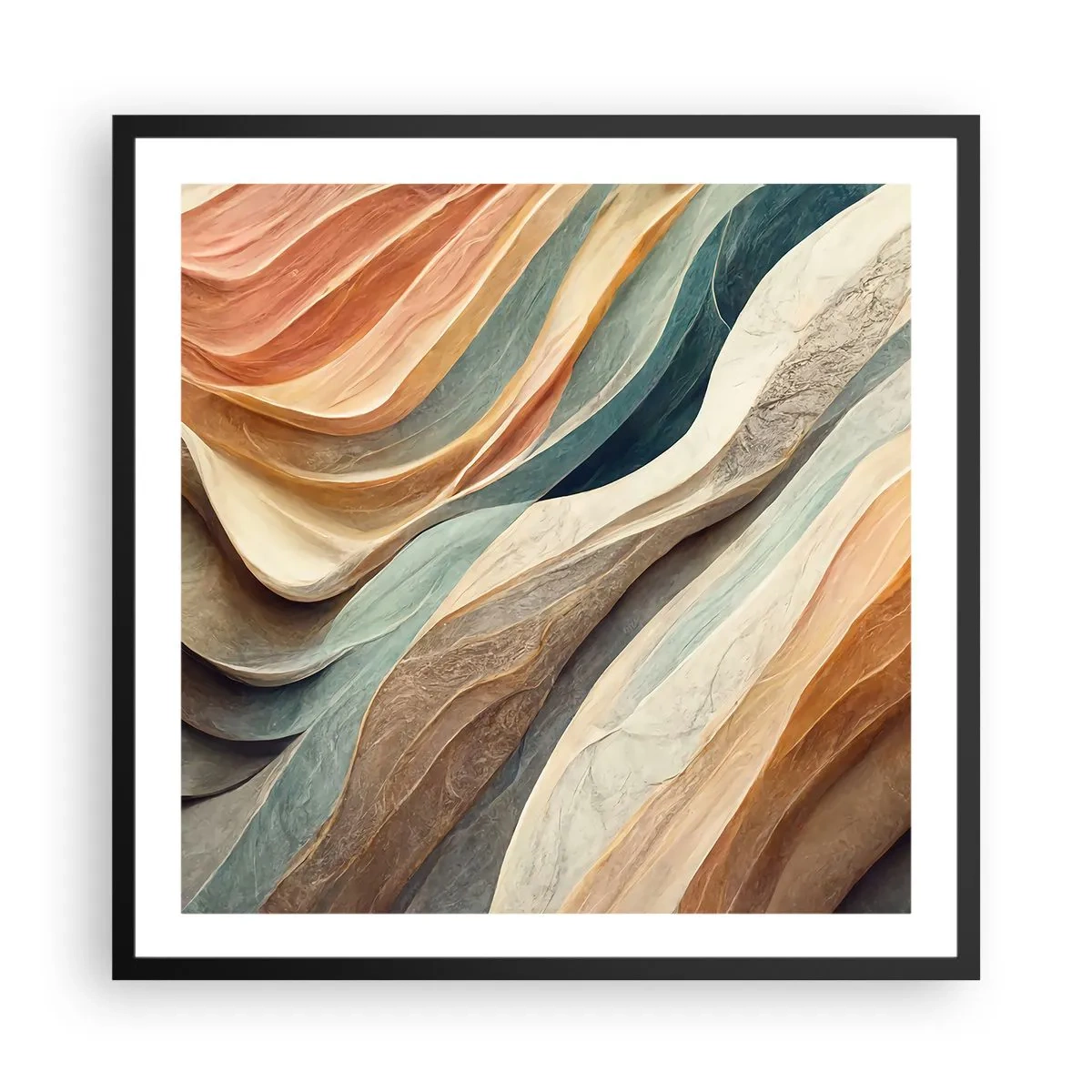 Affiche dans un cadre noir - Poster - Le moment avant le changement - 60x60 cm