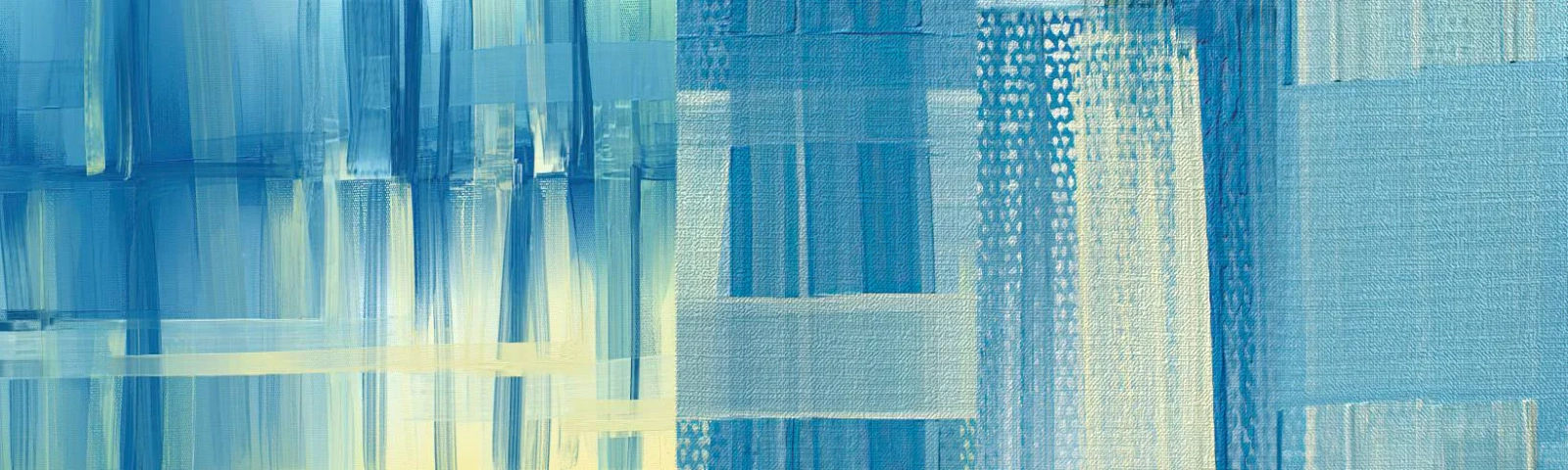 Échantillon de Papier Peint Premium Canvas - Composition en turquoise - Abstraction, Ceintures, Maritime - 100x30 cm
