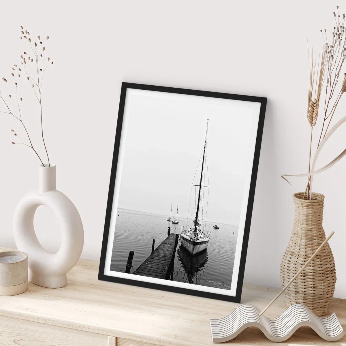 Affiche dans un cadre noir - Poster - Prêt à partir - 50x70cm - Prêt pour la route - Décoration murale moderne pour le salon et la chambre ARTTOR