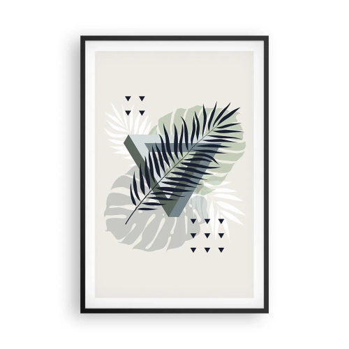 Affiche dans un cadre noir - Poster - Nature et géométrie - deux odres? - 61x91 cm