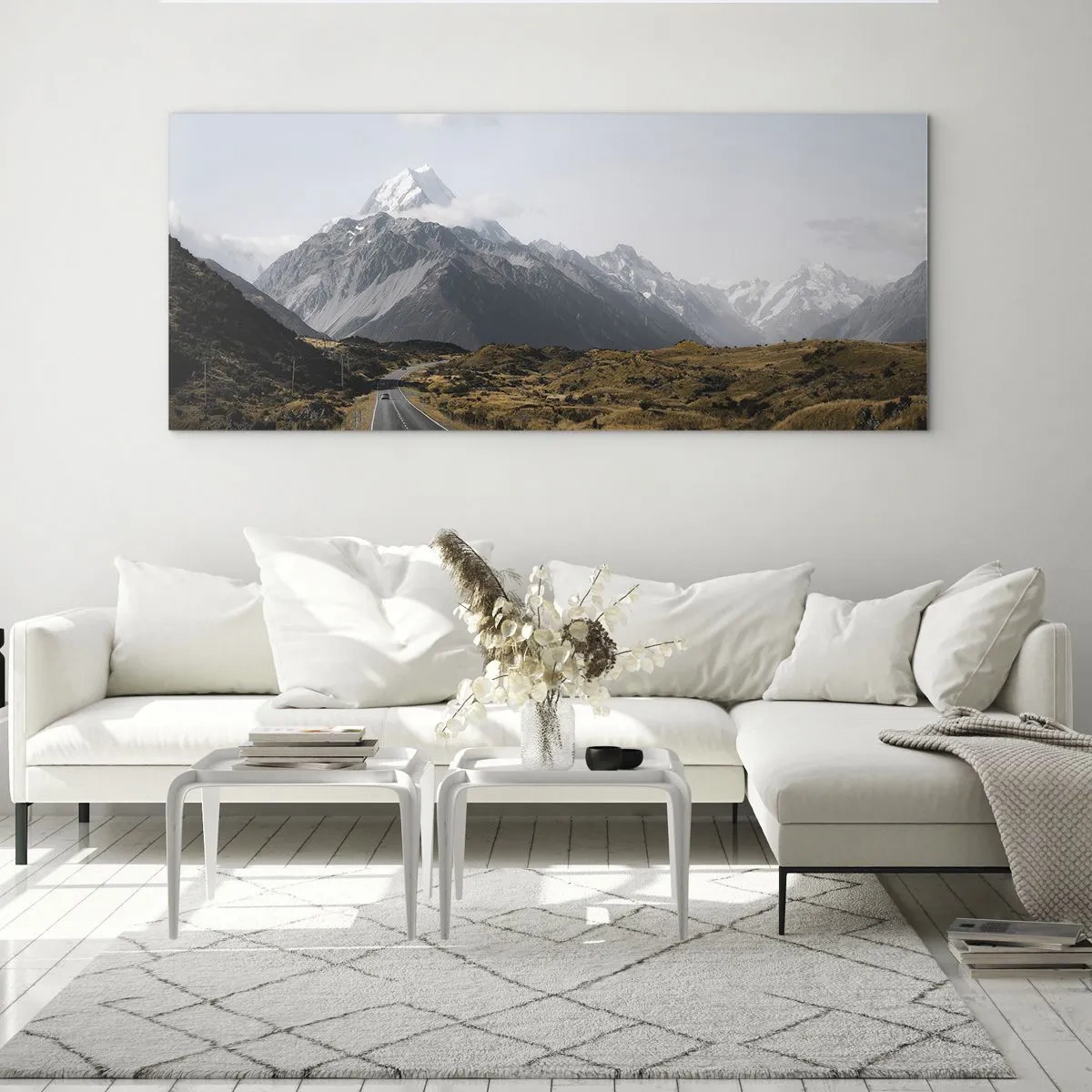 Impression sur verre - Image sur verre - Chemin vers le coeur de la montagne - 90x30 cm