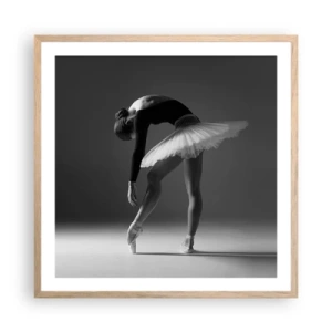 Affiche dans un chêne clair - Poster - Belle ballerine - 60x60 cm