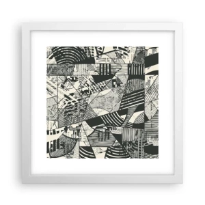 Affiche dans un cadre blanc - Poster - Dynamique du modernisme - 30x30 cm