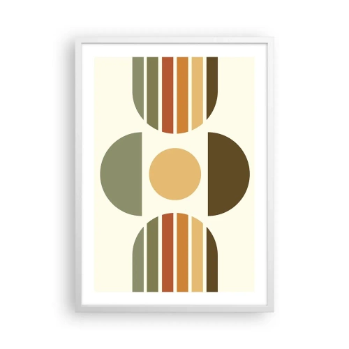 Affiche dans un cadre blanc - Poster - Dans les coulaurs de la terre - 50x70 cm