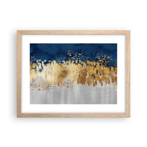 Affiche dans un chêne clair - Poster - Une composition moderne et pétillante - 40x30 cm