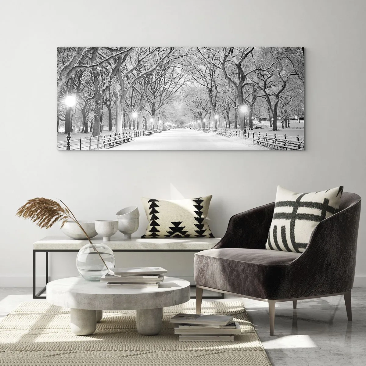 Impression sur verre - Image sur verre - Les quatres saisons – l’hiver - 100x40 cm