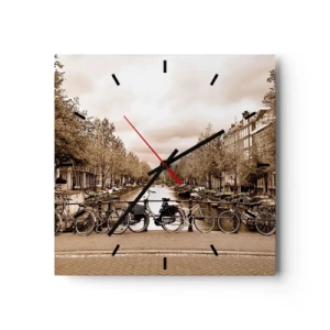 Horloge murale - Pendule murale - Ambiance hollandaise - 40x40 cm