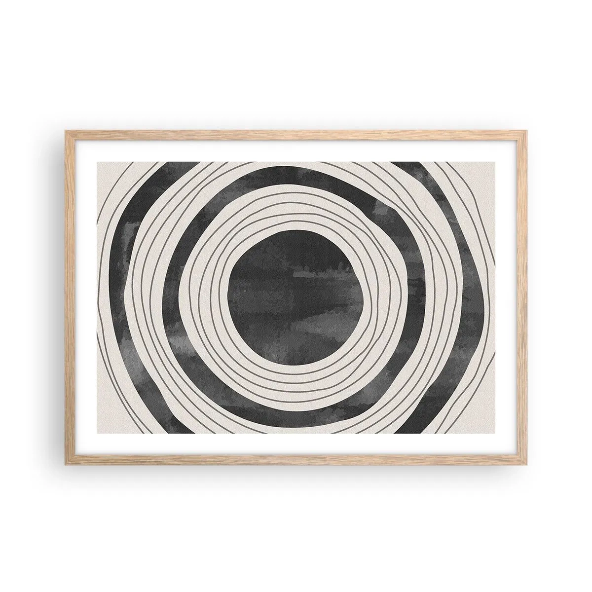 Affiche dans un chêne clair - Poster - Droit au but - 70x50 cm