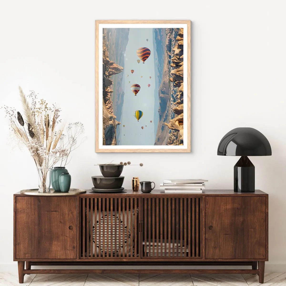 Affiche dans un chêne clair - Poster - Ici, tout est possible - 61x91 cm