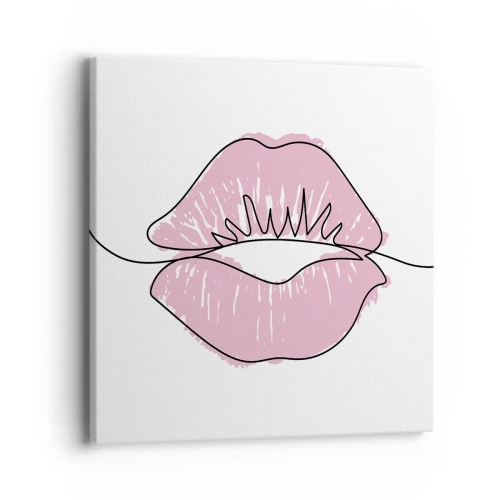 Impression sur toile - Image sur toile - Prêt à l'embrassade? - 40x40 cm