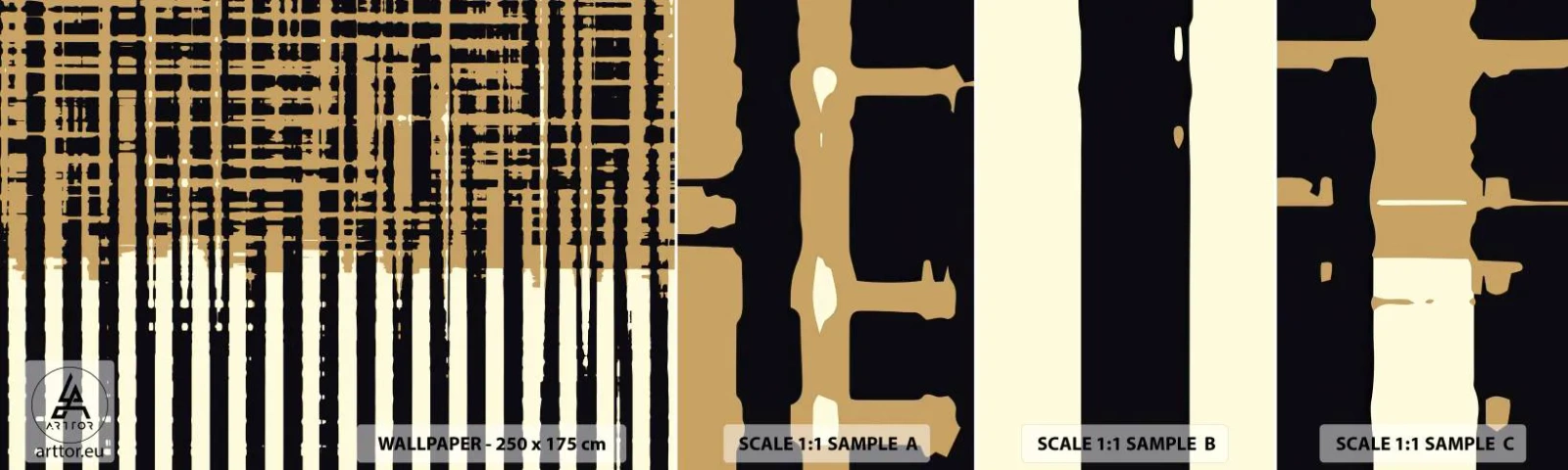 Échantillon De Papier Peint Standard Eco - Abstraction architecturale - Abstraction, Morceau, Lignes - 100x30 cm