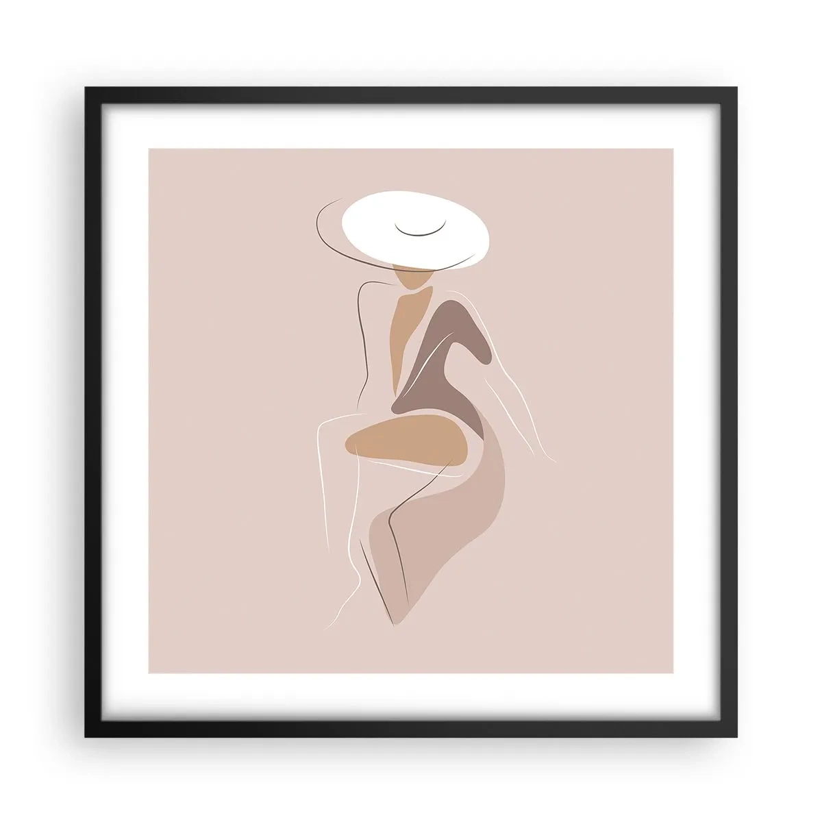 Affiche dans un cadre noir - Poster - Être une dame - 50x50 cm