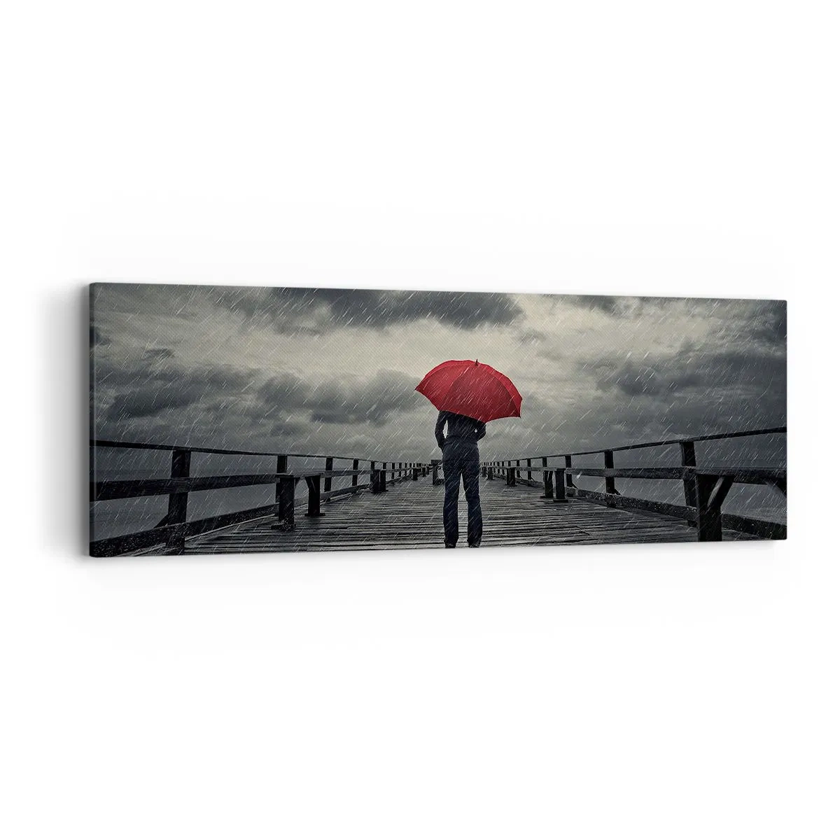 Impression sur toile - Image sur toile - Peu importe qu'il pleuve - 90x30 cm