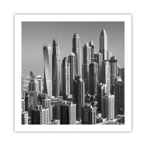 Affiche - Poster - Ville sur le désert - 60x60 cm