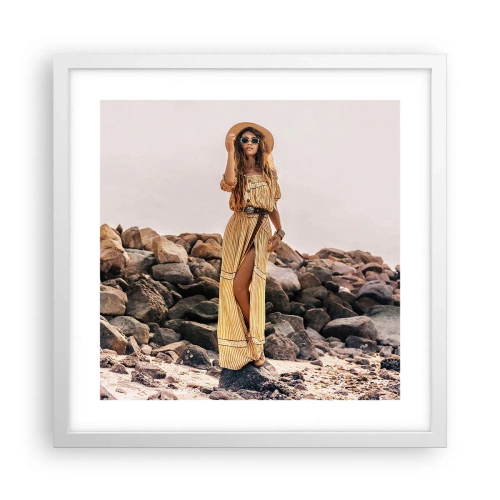 Affiche dans un cadre blanc - Poster - La magie des pierres - 40x40 cm