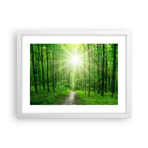 Affiche dans un cadre blanc - Poster - Cathédrale verte - 40x30 cm