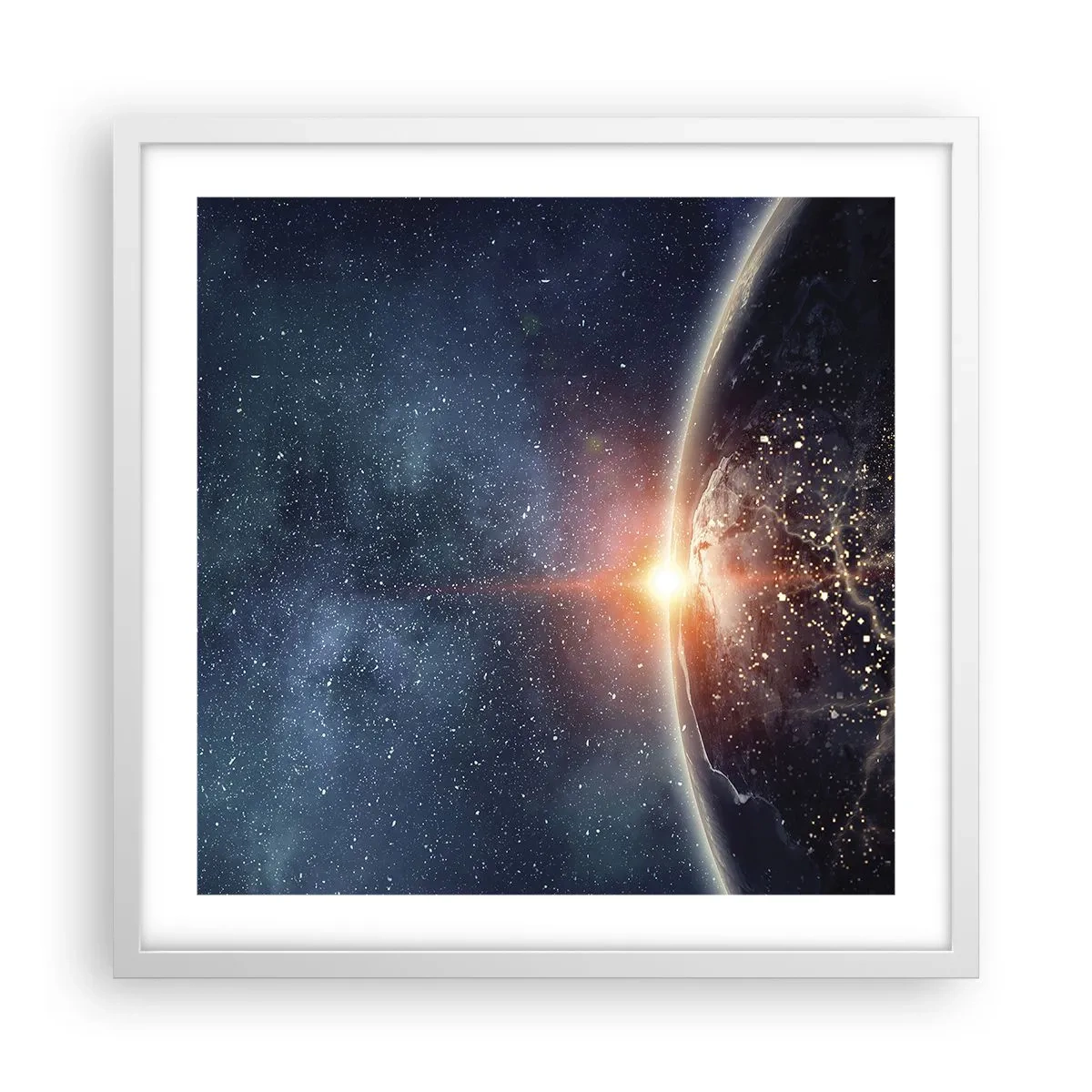 Affiche dans un cadre blanc - Poster - Dans une nouvelle perspective - 50x50 cm