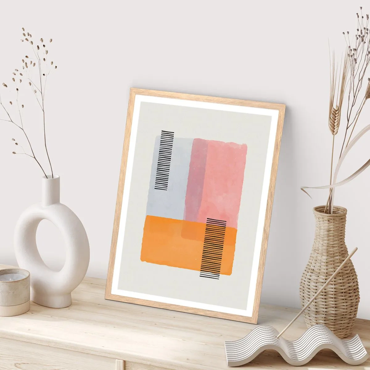 Affiche dans un chêne clair - Poster - D'un coin à l'autre - 30x40 cm