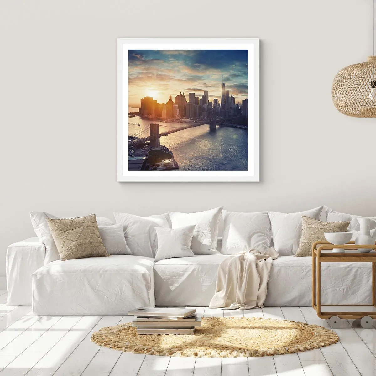 Affiche dans un cadre blanc - Poster - Monument de la culture occidentale - 60x60 cm