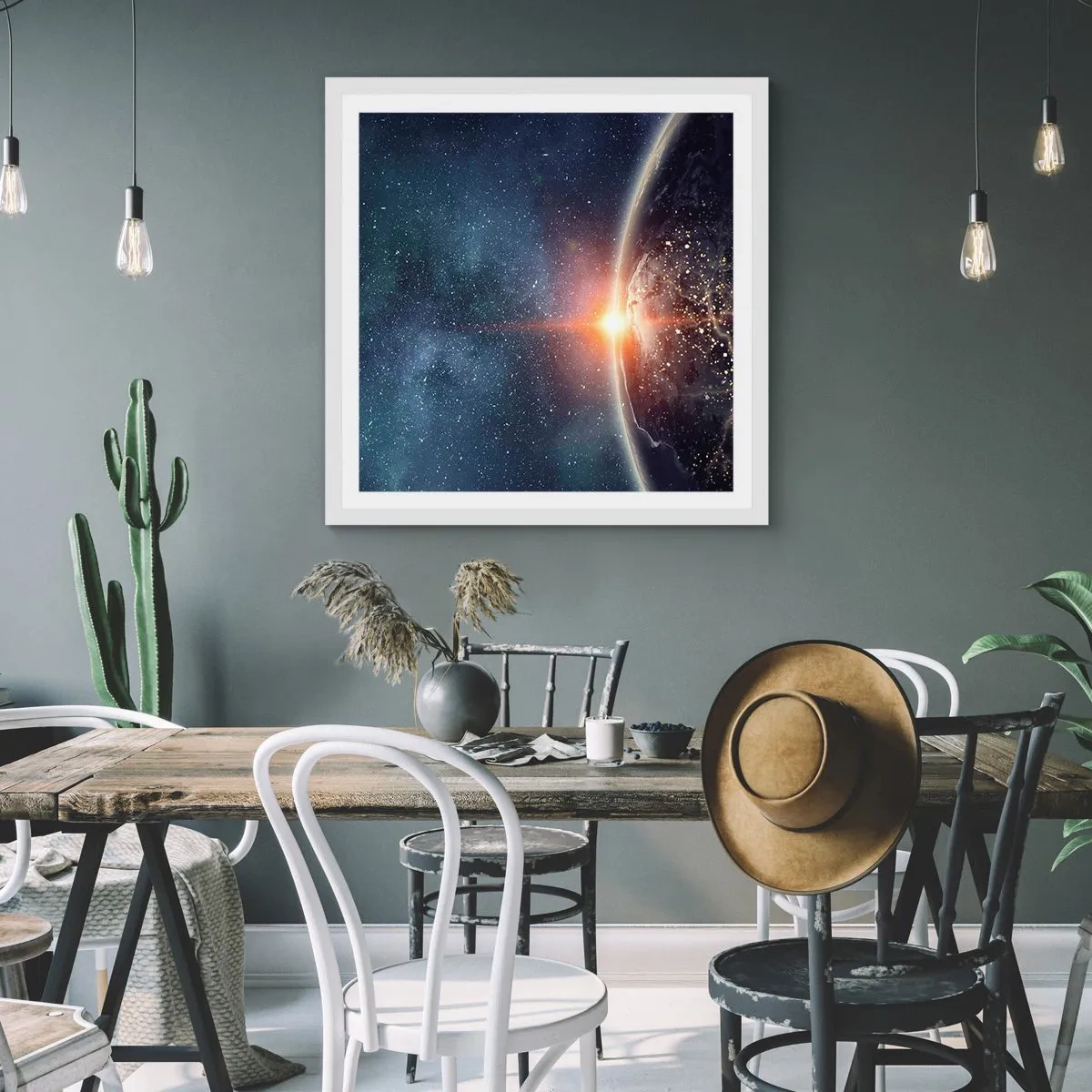 Affiche dans un cadre blanc - Poster - Dans une nouvelle perspective - 40x40 cm