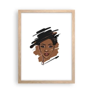 Affiche dans un chêne clair - Poster - Doux comme le chocolat - 30x40 cm