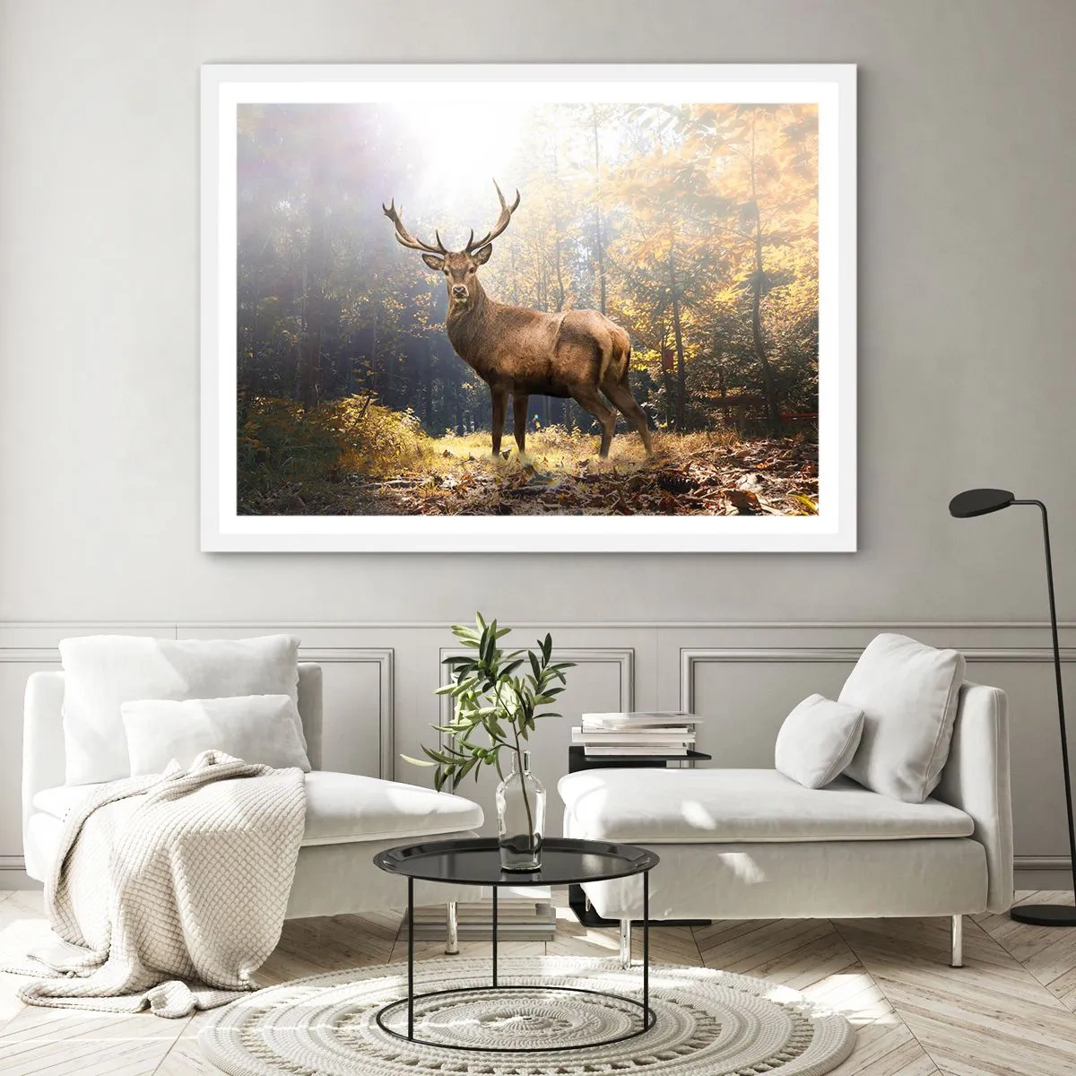 Affiche dans un cadre blanc - Poster - Toute sa majesté - 40x30 cm