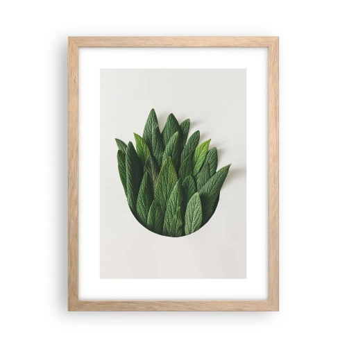 Affiche dans un chêne clair - Poster - Curiosité sans retenue - 30x40 cm